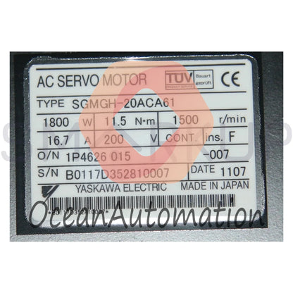 YASKAWA SGMGH-20ACA61 Power Cord Cable