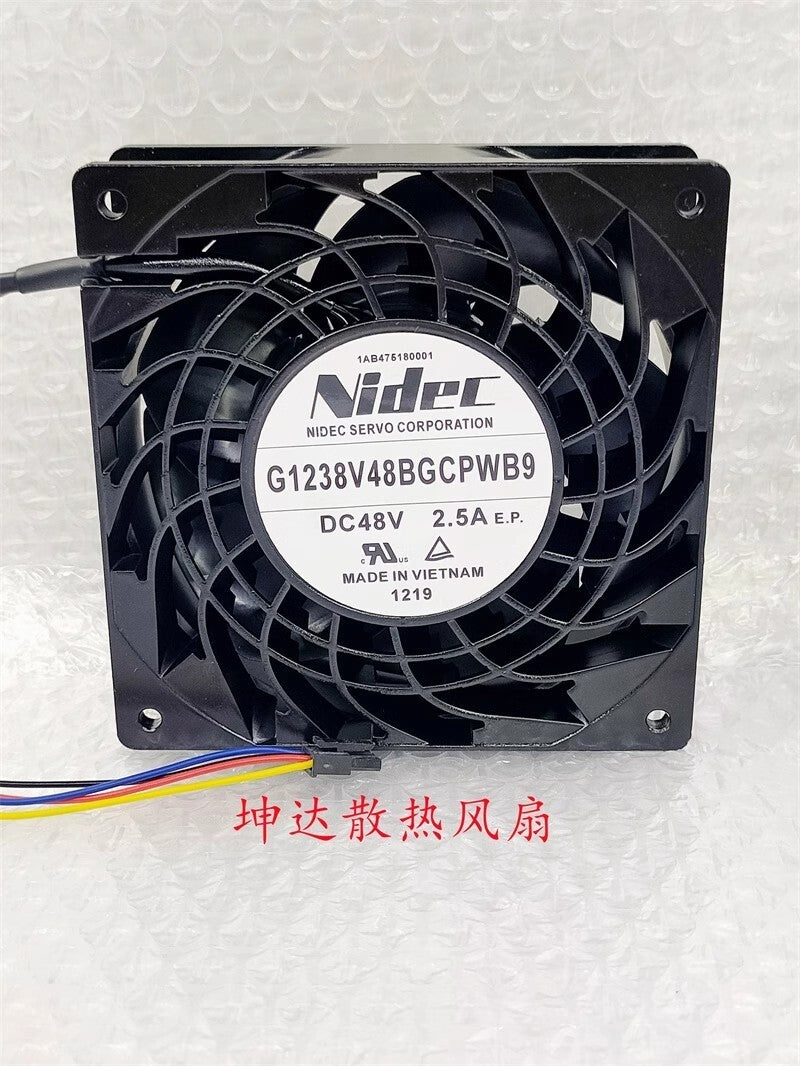 NIDEC G1238V48BGCPWB9 12038 DC48V 2.5A 12CM 4-Wire High Airflow Cooling Fan