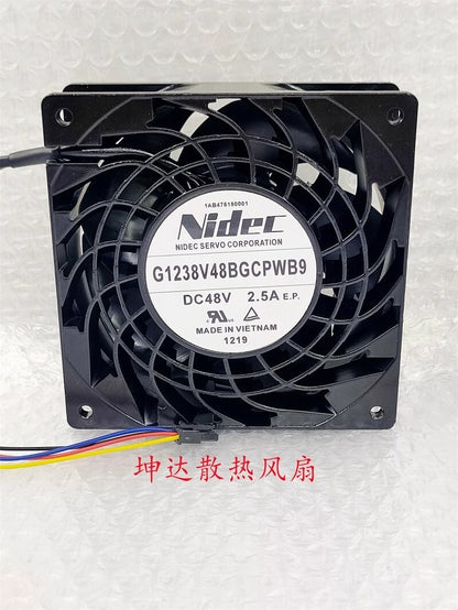 NIDEC G1238V48BGCPWB9 12038 DC48V 2.5A 12CM 4-Wire High Airflow Cooling Fan