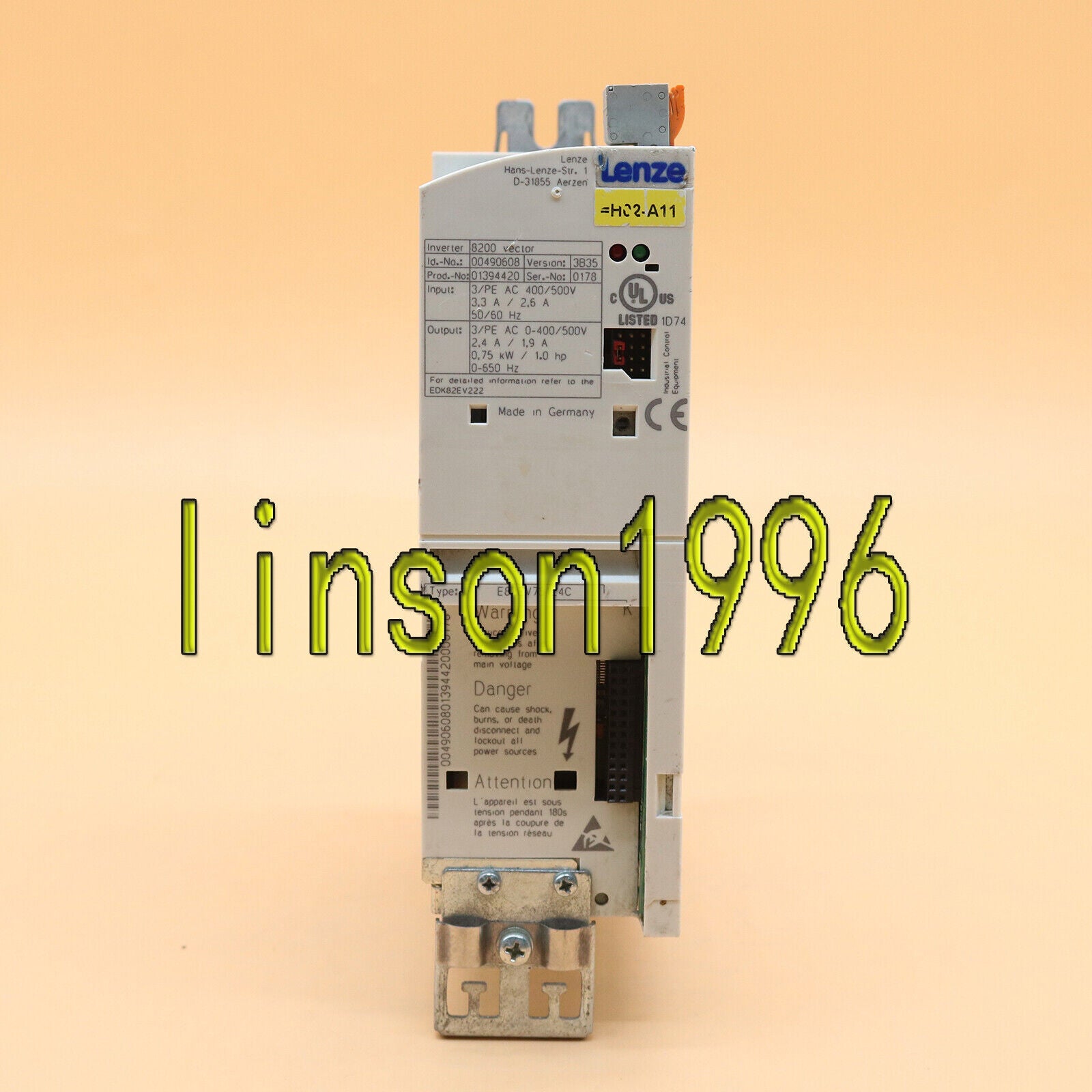 Used Lenze Inverter E82EV751_4C Inverter, Tested, 0.75kVA, Quality. - LENZE