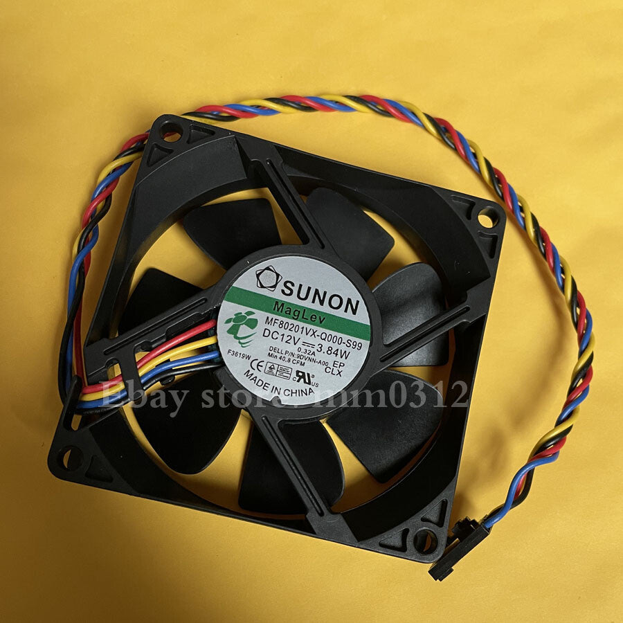 1pcs SUNON MF80201VX-Q000-S99 12V 3.84W DELL P / N 9DVNN-A00 4-wire pwm fan