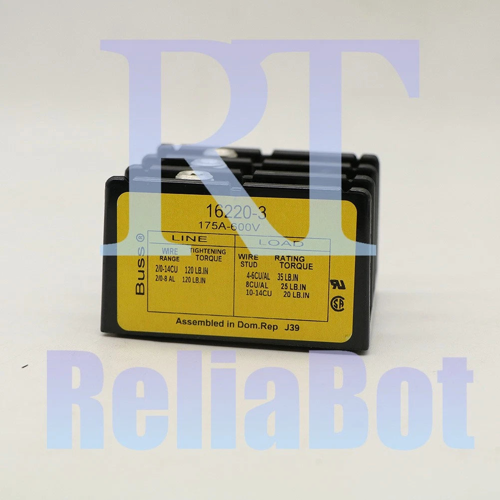 Power Distribution Block 3 Pole 175A 600V 16220-3 1PC