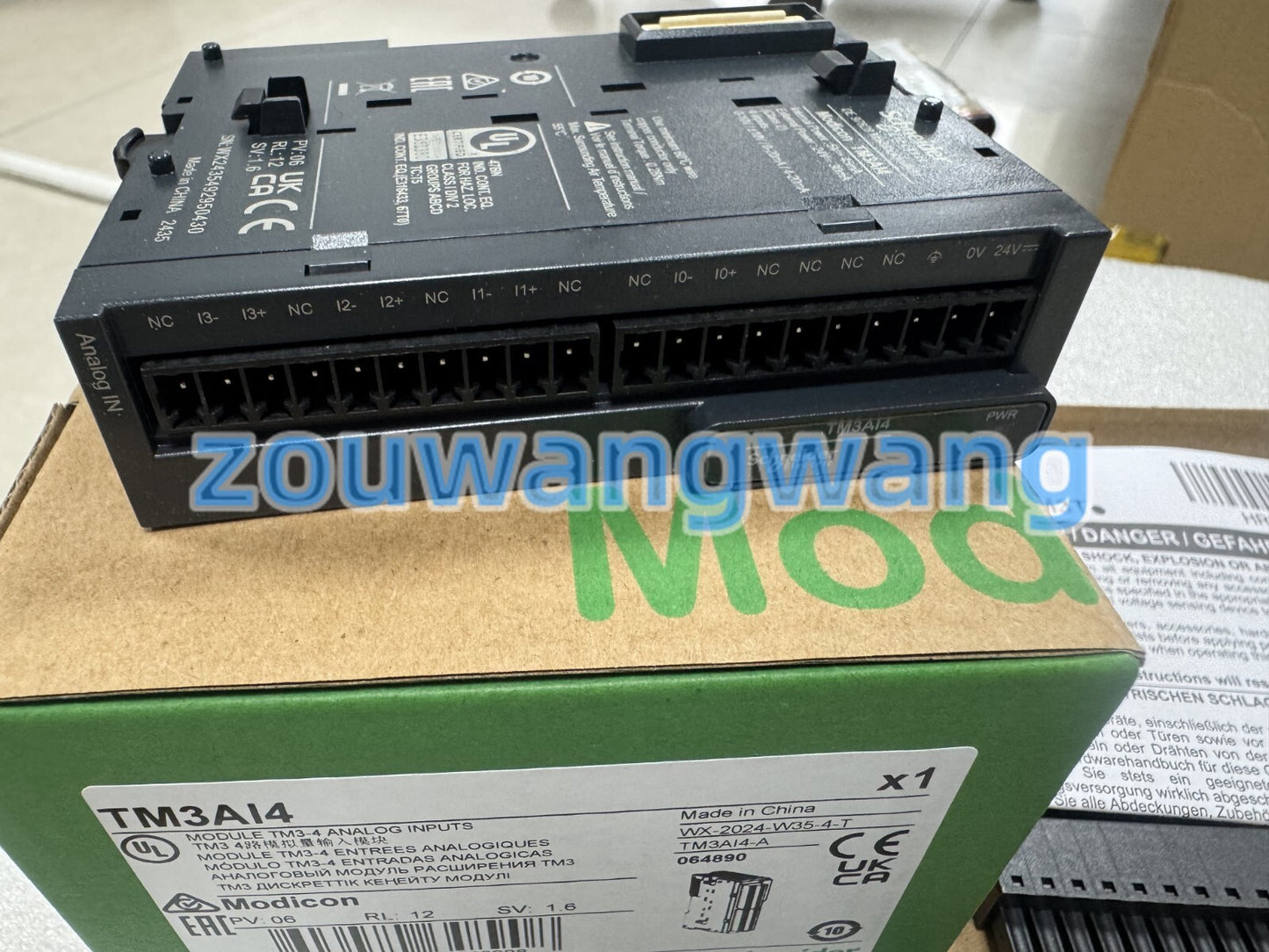 new TM3AI4 module controller, of TM3AI4