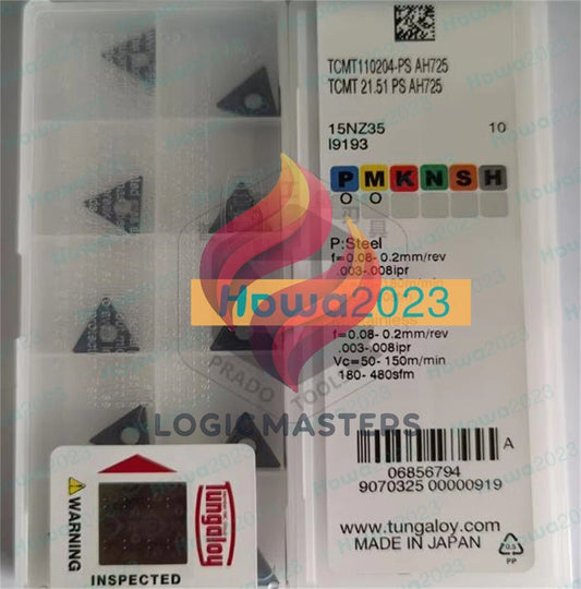 Tungaloy TCMT110204-PS AH725 TCMT21.51-PS Carbide Insert Turning Blade 10PCS/Box