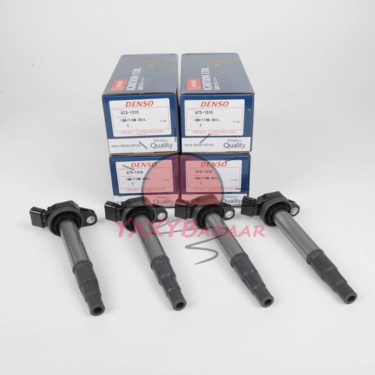4PC Ignition Coil DENSO For Denso 90919-02258 673-1310 Corolla Prius 1.8L
