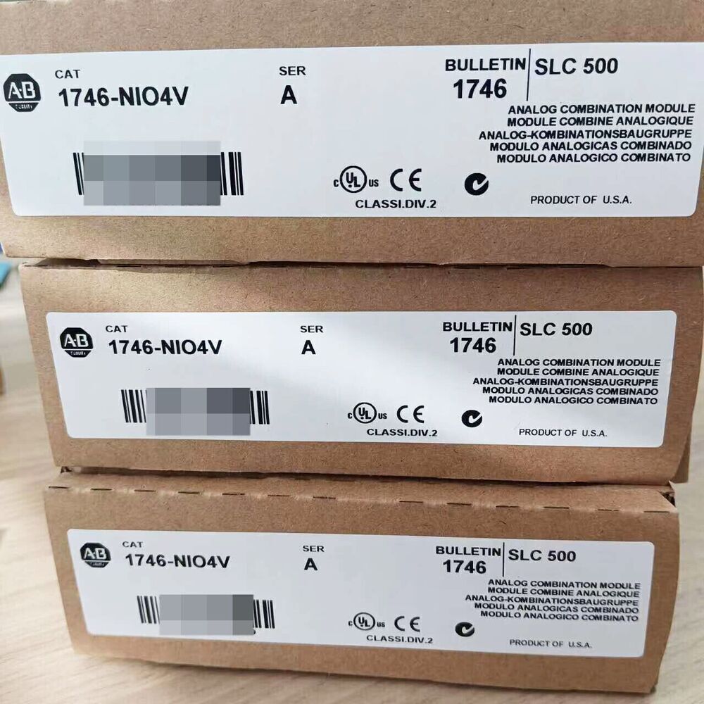 Factory Sealed AB 1746-NIO4V Analog Combination Module PLC 1746NIO4V - NIO4V
