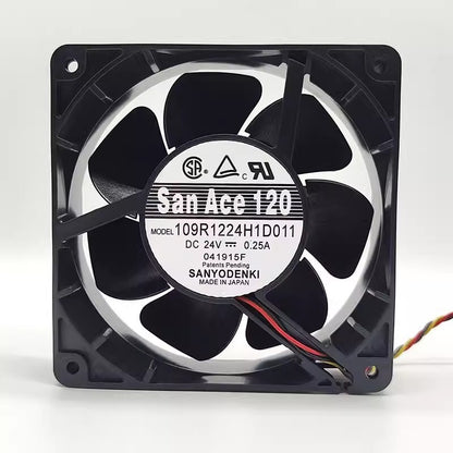 Sanyo 109R1224H1D011 DC24V 0.25A 12038 12CM 3-Wire Inverter Cooling Fan
