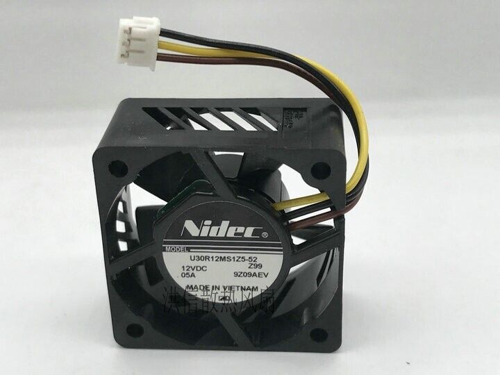 new Nidec 3015 U30R12MS1Z5-52 12V 0.05A 3CM 3-wire silent fan