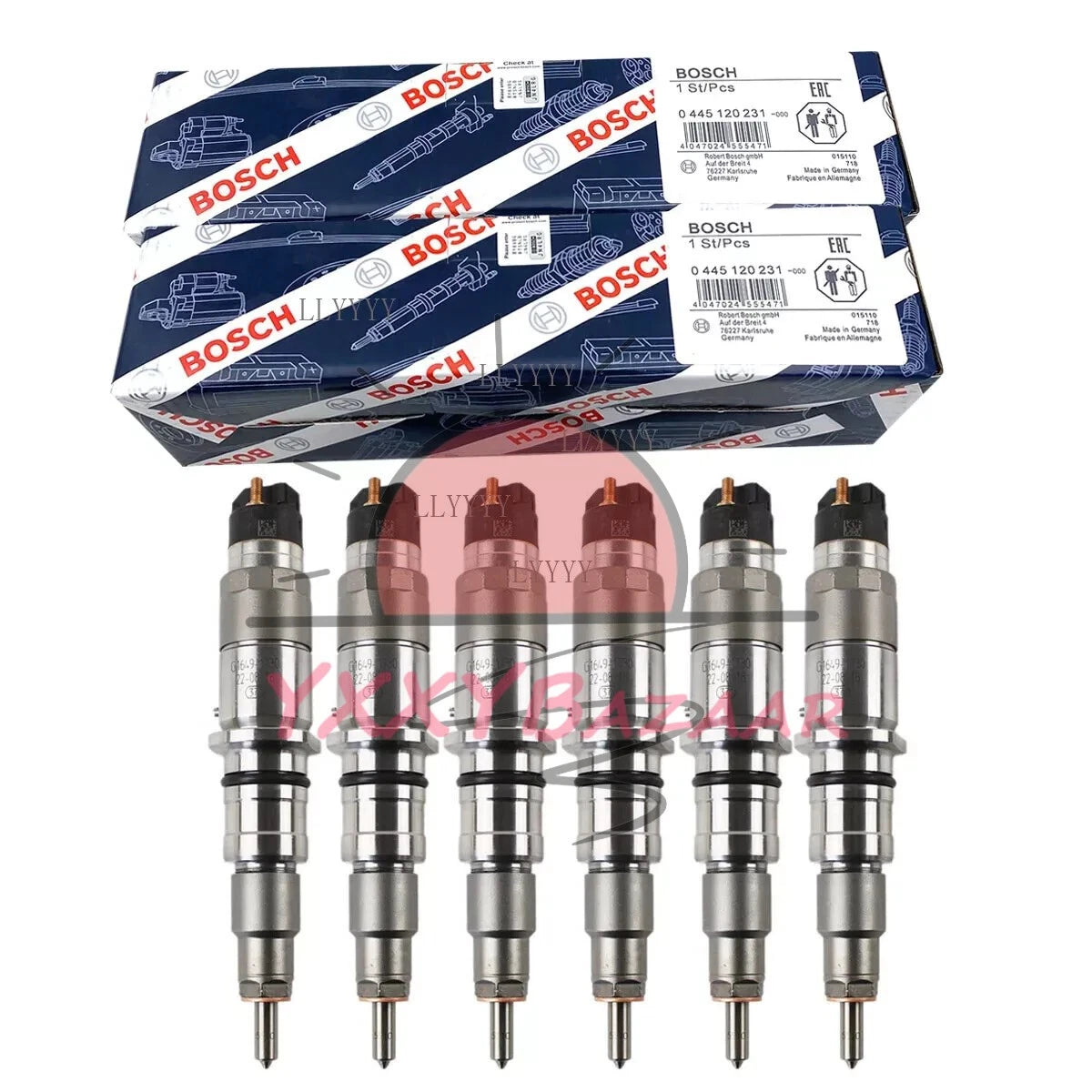 6X Diesel 0445120231 Fuel Injector 3976372 For Komatsu Hyundai Cummins QSB5.9