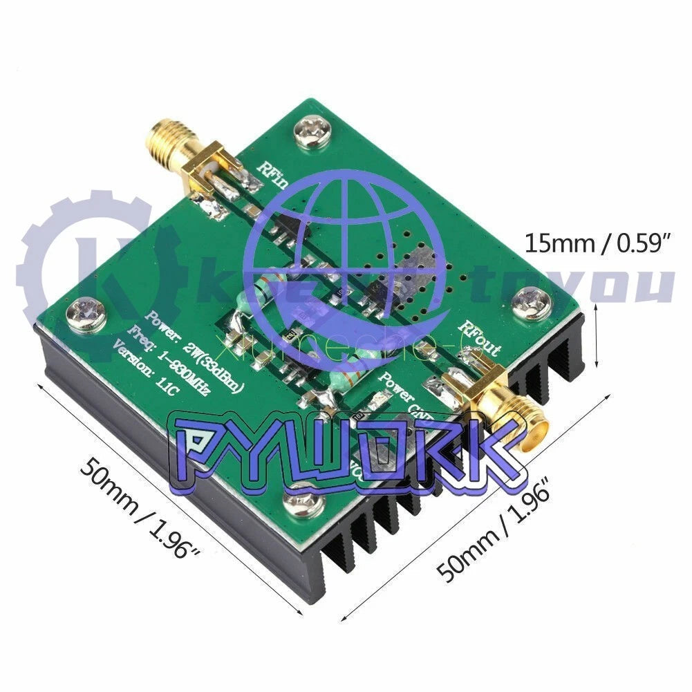 1-930MHz 2W RF Broadband Power Amplifier for Radio Transmission FM HF VHF