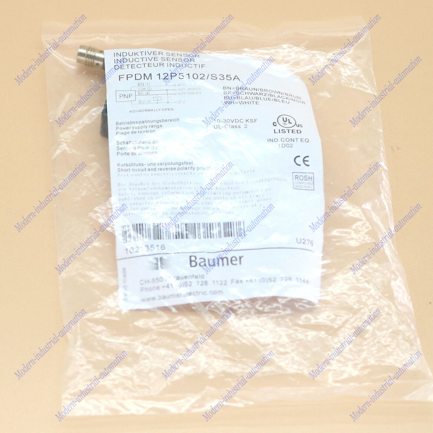 new ONE FPDM 12P5102/S35A Photoelectric Sensors FOR BAUMER - BAUMERS