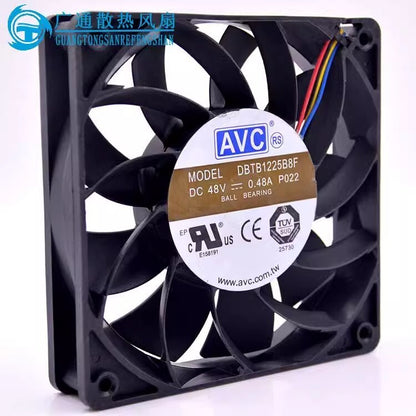 AVC DBTB1225B8F 12025 DC48V 0.48A 12CM 4-Wire High Airflow Cooling Fan
