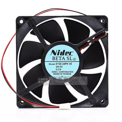Nidec D12E-24PH 05 12038 DC24V 0.27A 12CM 2-Pin Inverter Cooling Fan