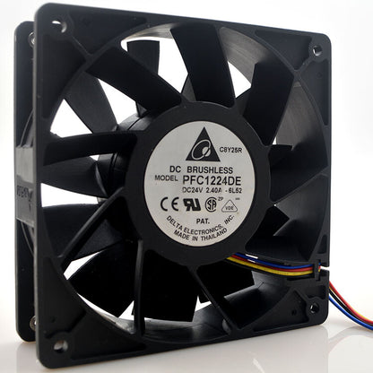 1pcs Delta PFC1224DE 24V 2.40A 12038 12CM inverter cooling fan