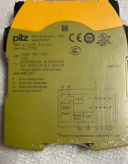PILZ 751102 PNOZ S2 Safety Relay 24VDC - PILZ