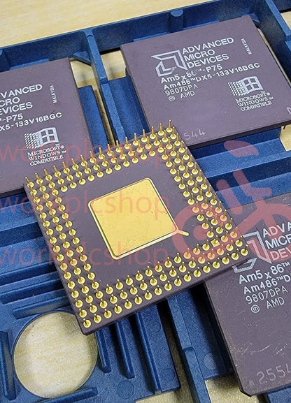 AM5X86-P75 AMD AM486DX5-133V16BGC CPU 32-Bit PGA168