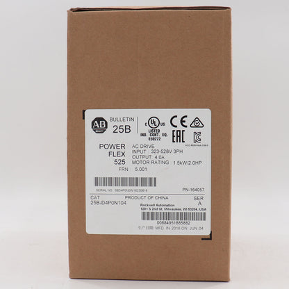 Allen Bradley PowerFlex 525 AC Drive 480V 2.0HP 2022 Model 25B-D4P0N104 - ALLEN BRADLEY