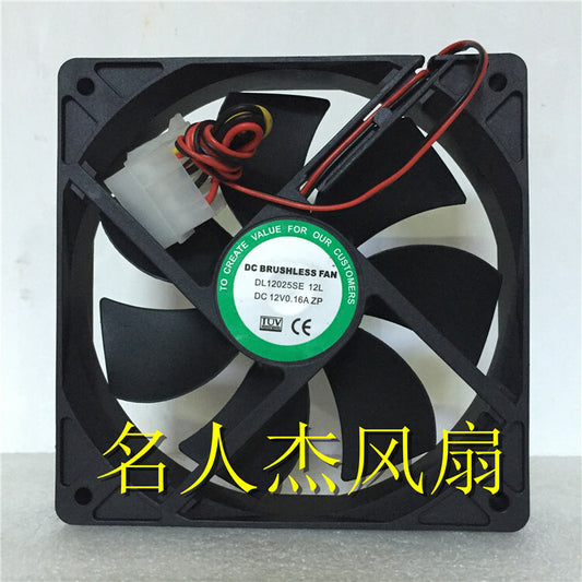 1pcs  DL12025SE DC12V 0.16A 12CM 12025 silent cooling fan
