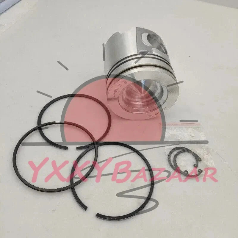 Set of 6 Piston +Ring + PISTON PIN Cummins Fits For 2004-2007 Dodge Ram 5.9L 24v