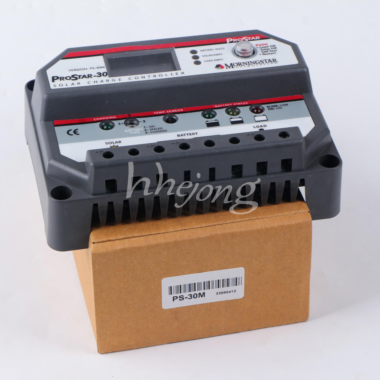 new MORNINGSTAR PROSTAR with LCD Display PWM Charge Controller PS-30M 12/24V,30A - MORNINGSTAR