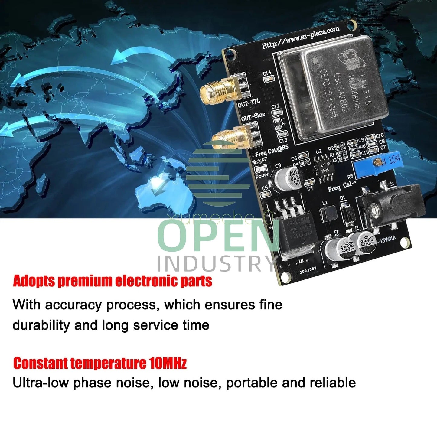 1PCS 10MHz Frequency Standard Module Adjustable Oscillator Module OCXO