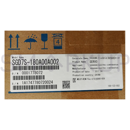 new  In Box YASKAWA SGD7S-180A00A002 Servo Drive