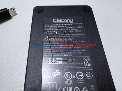 Chicony 280W AC Adapter Charger For SAGER CLEVO PD70SNE-G A18-280P1A 20V 14A