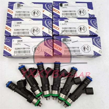 6PCS Fuel Injector 0280158119 Fit for Jeep Wrangler Chrysler 3.3L 3.8L Bosch