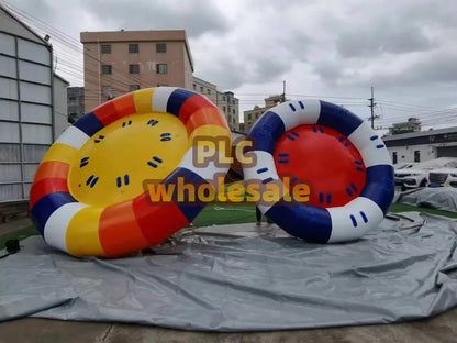 1PC HOT 10ft Inflatable Spinning UFO Disco Boat Towable Tube for Water Games