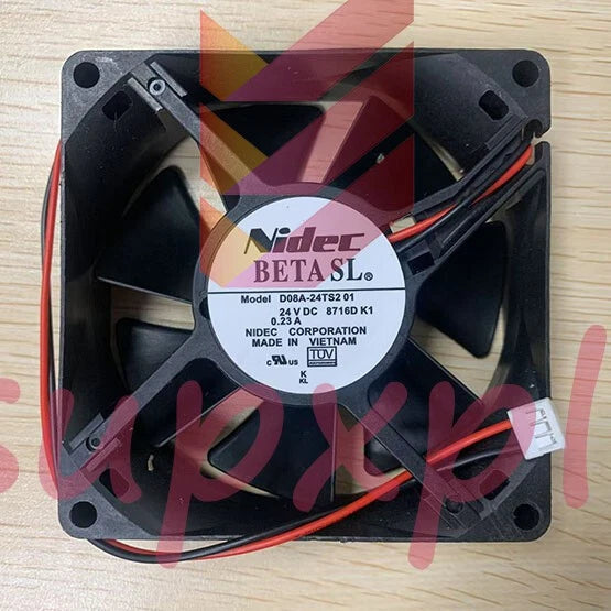 2PCS Nidec BETA SL D08A-24TS2 01 Inverter Cooling Fan 8025 24VDC 0.23A 2PinE