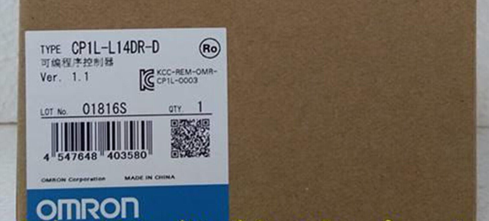 OMRON AUTOMATION AND SAFETY CP1L-L14DR-D PLC PROGRAMMABLE LOGIC CONTROLLER with 16 Bit Microcontroller and 16 Input/4 Output I/O Expandable RS-485 Communication for Industrial Automation and Safety Control - OMRON