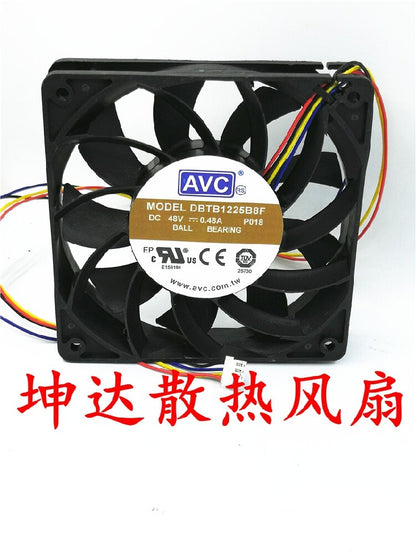 1pcs AVC DBTB1225B8F 48V 0.48A 12CM 12025 4-wire Huawei cooling fan