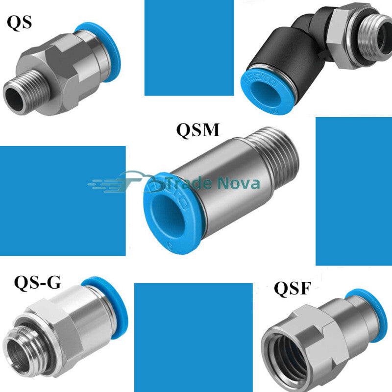 10PCS  FESTO QSL-G1/4-12 186351 Push in fitting QS Fast delivery