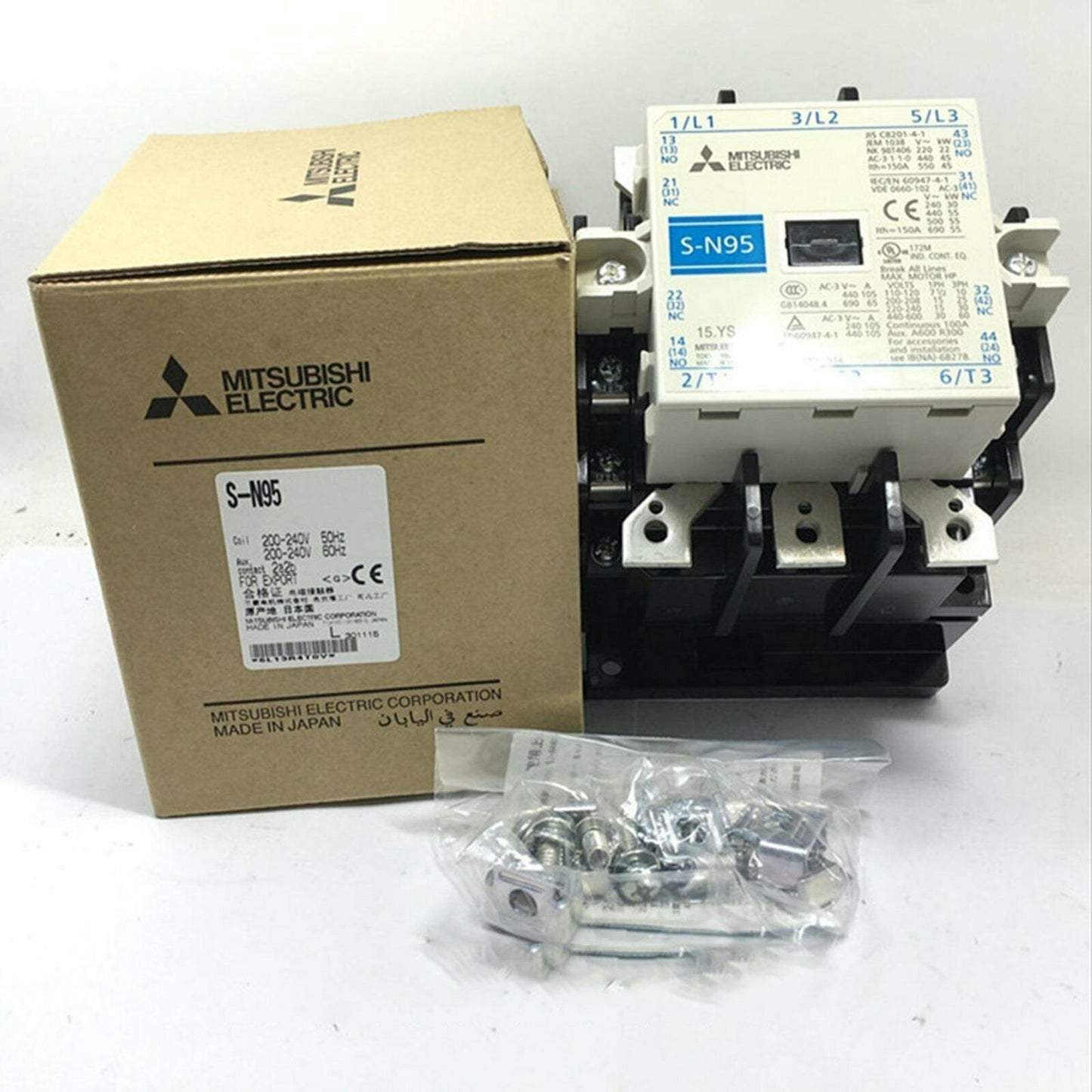 Mitsubishi SN95 Magnetic Contactor 200VAC - MITSUBISHI