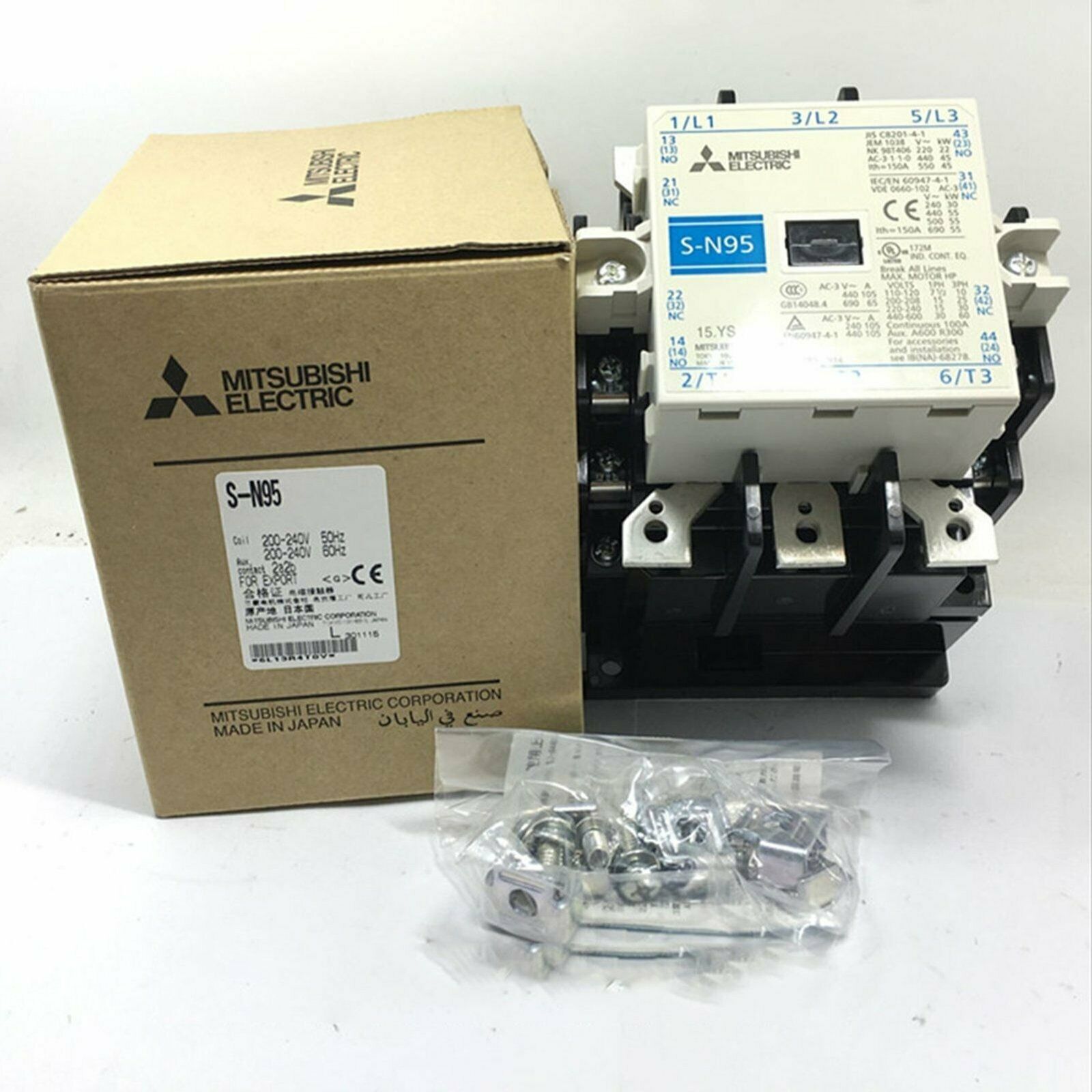 Mitsubishi SN95 Magnetic Contactor 200VAC - MITSUBISHI