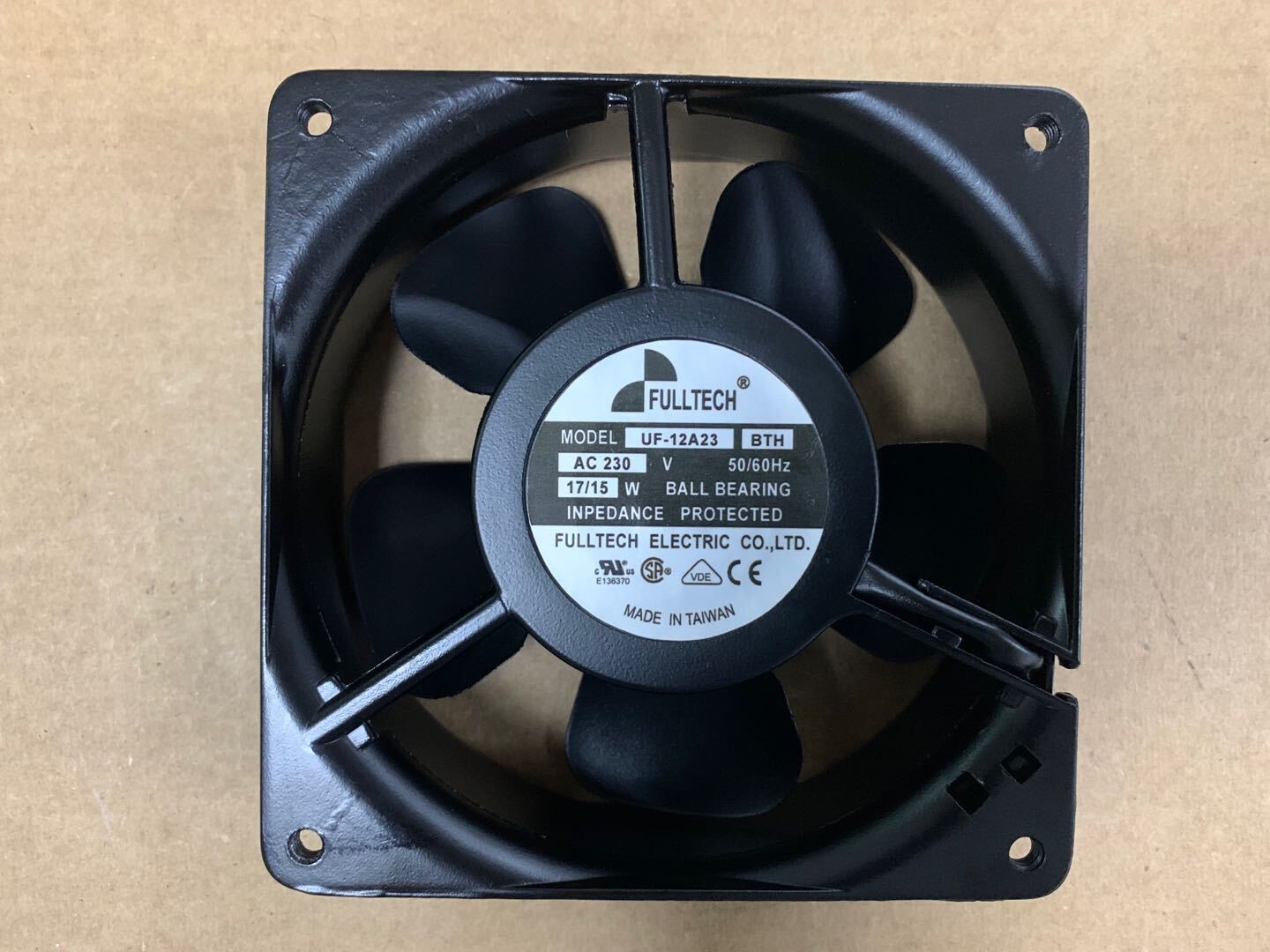 new 1pcs FULLTECH UF-12A23BTH AC230V 12038 12CM Cabinet Double Ball Cooling Fan