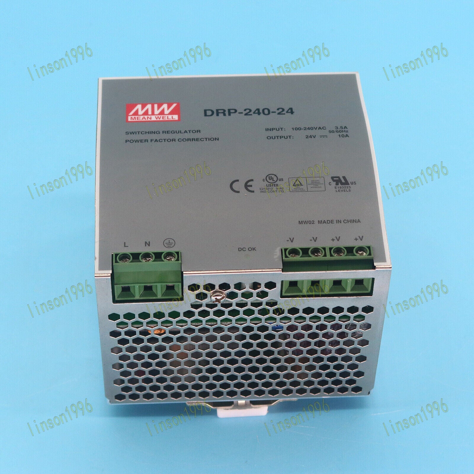 MEAN WELL DRP-240-24 24V 10A Power Supply SIP - MEAN WELL