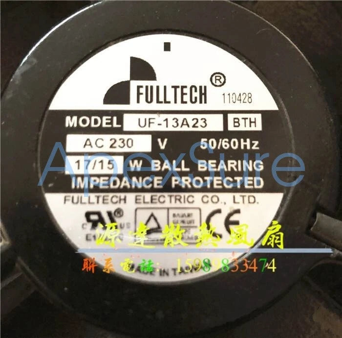 FULLTECH UF13A23 BTH 12738 220V 17/15W Case Cooling Fan