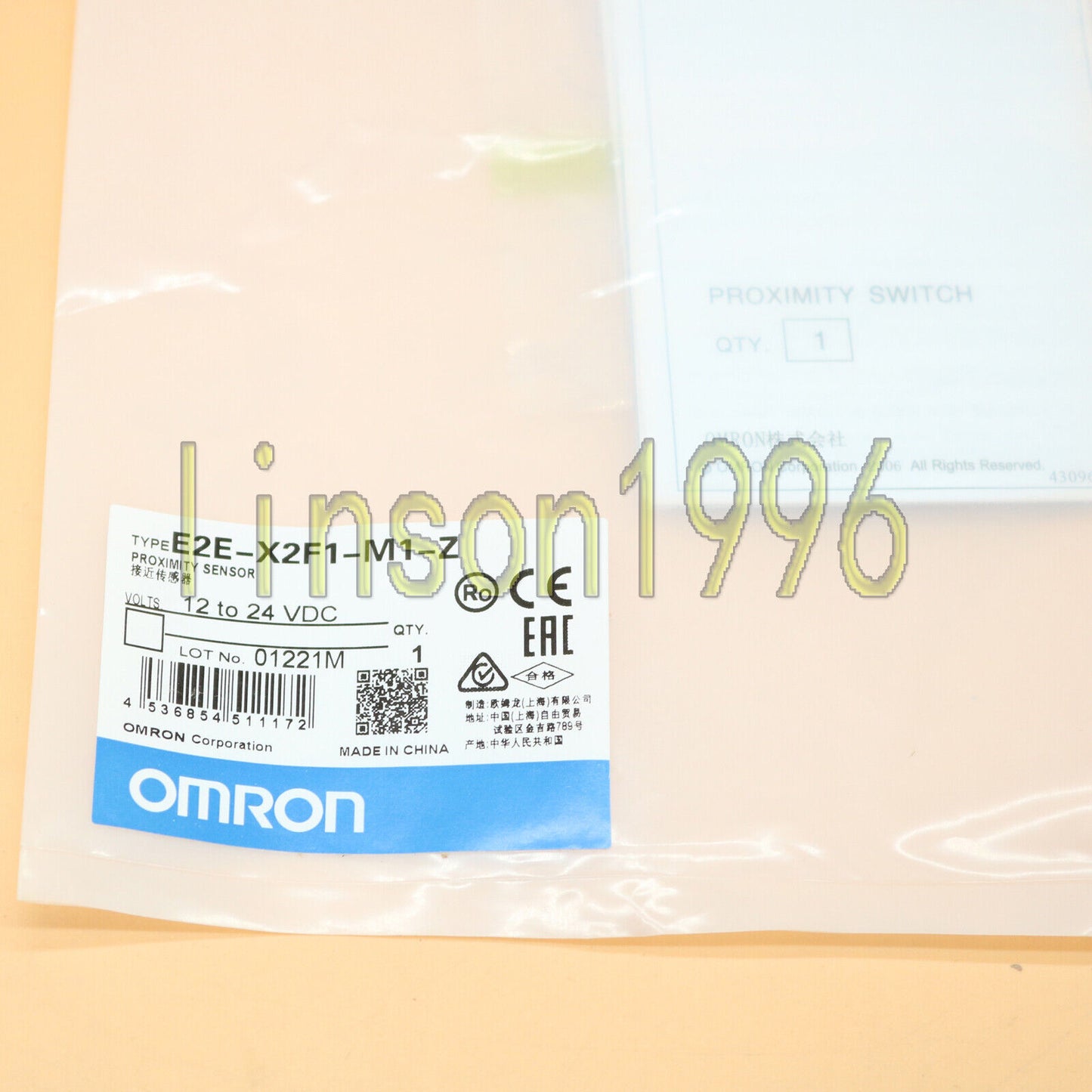 Omron E2E-X2F1-M1-Z Proximity Switch FAST SHIP - OMRON