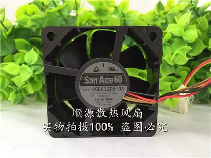 SANYO SAN ACE 60 9S0612P4H08 DC12V 60*60*25MM 4-Wire PWM Silent Cooling Fan