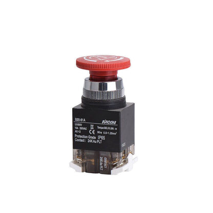 Metal emergency stop button switch B25-81A B30-81A 24K gold-plated contacts