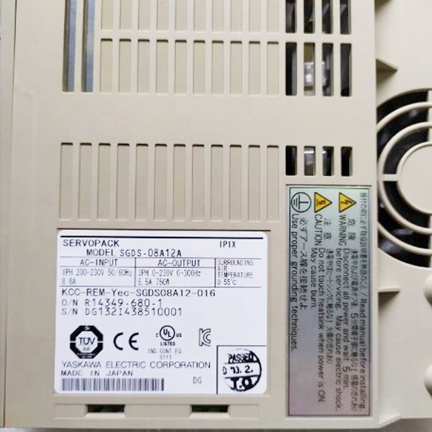new 1PC YASKAWA AC SERVO DRIVER SGDS-08A12A - YASKAWA