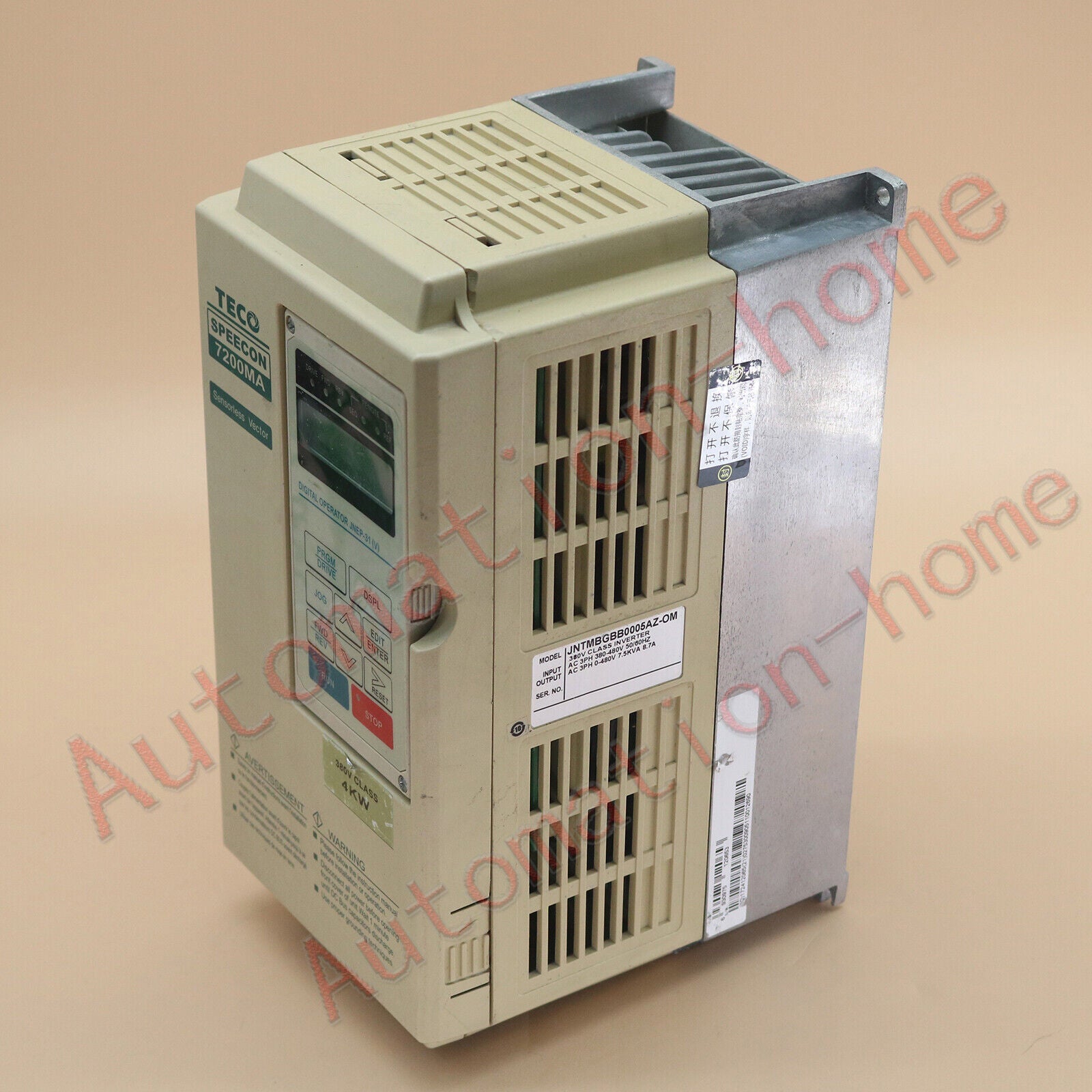 used 1pc  TECO inverter JNTMBGBB0005AZ-OM 4KW 380V in good condition#QW