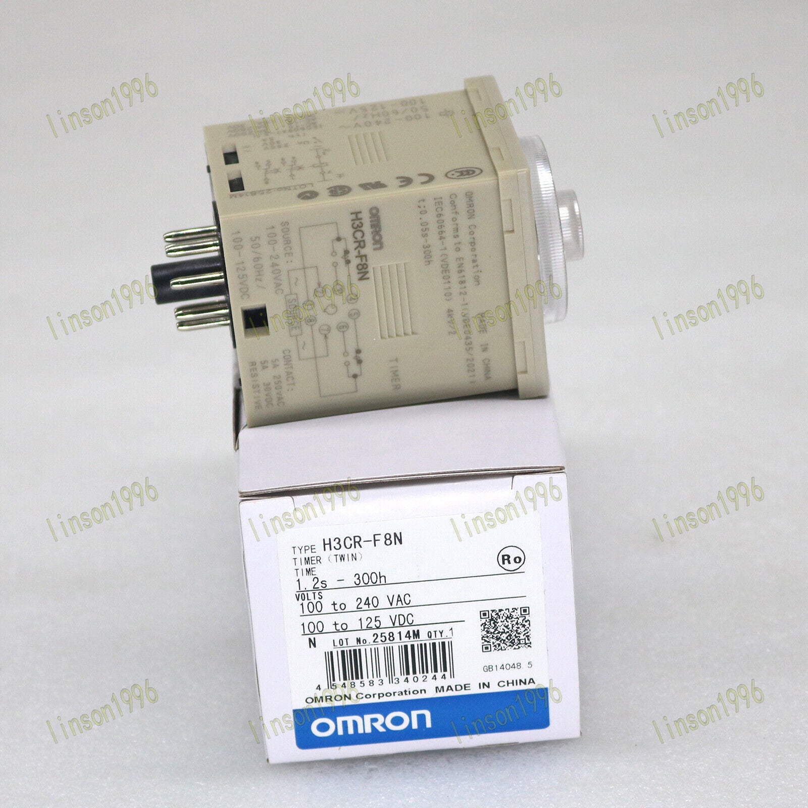 1pc Omron H3CR-F8N Timer Relay 100-240VAC, In Box, Fast Delivery - OMRON