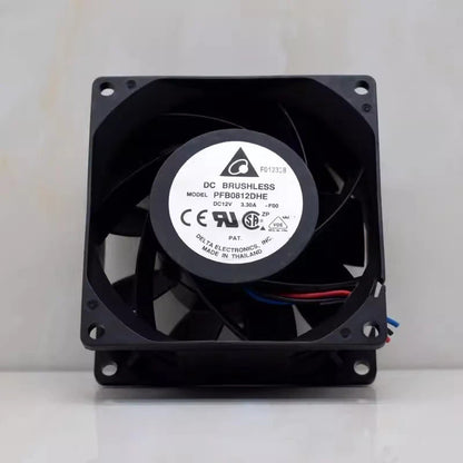 Delta PFB0812DHE 8038 DC12V 3.3A 8CM 3-Wire Server Cooling Fan