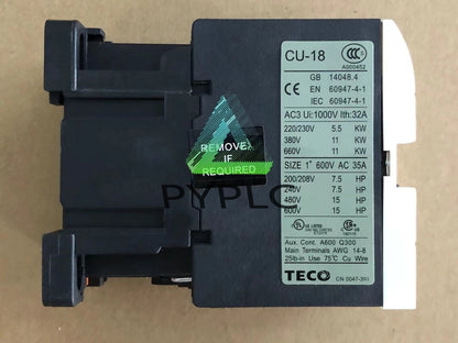 CU-18 CU18 TECO 220VAC contactor ～