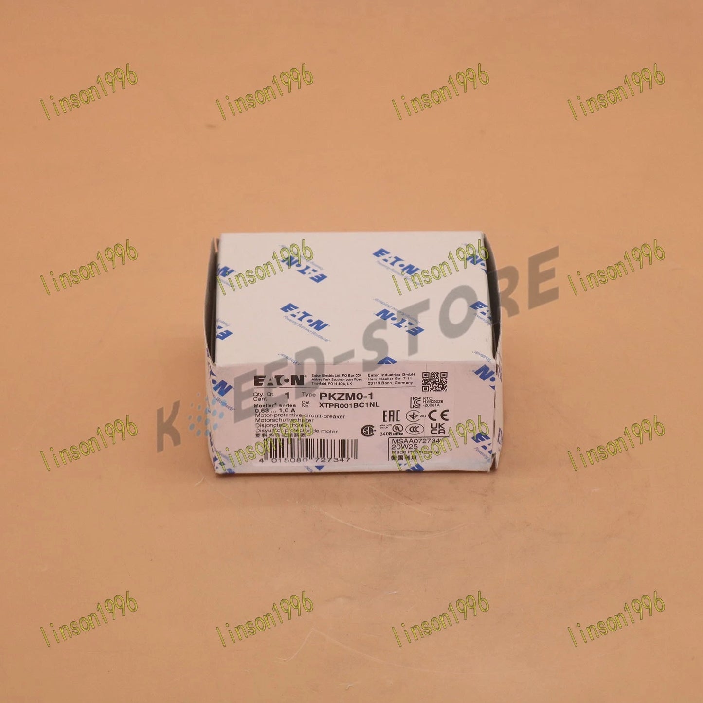 1pcs EATON MOELLER PKZM0-1 0.63-1.0A Circuit Breaker Free shipping