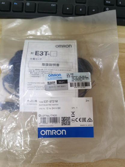 1PCS Omron E3T-ST21M E3TST21M 2M Photoelectric Sensor