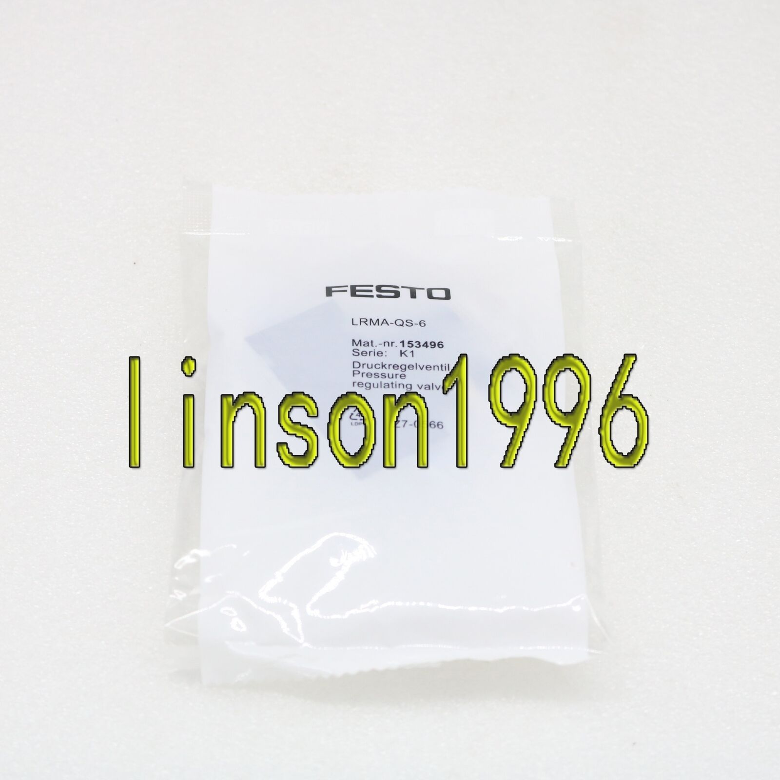 FESTO Pressure Regulating Valve LRMA-QS-6 153496 Spot Stock Professional Industrial Pressure Regulator with High Durability and Reliable Performance - FESTO