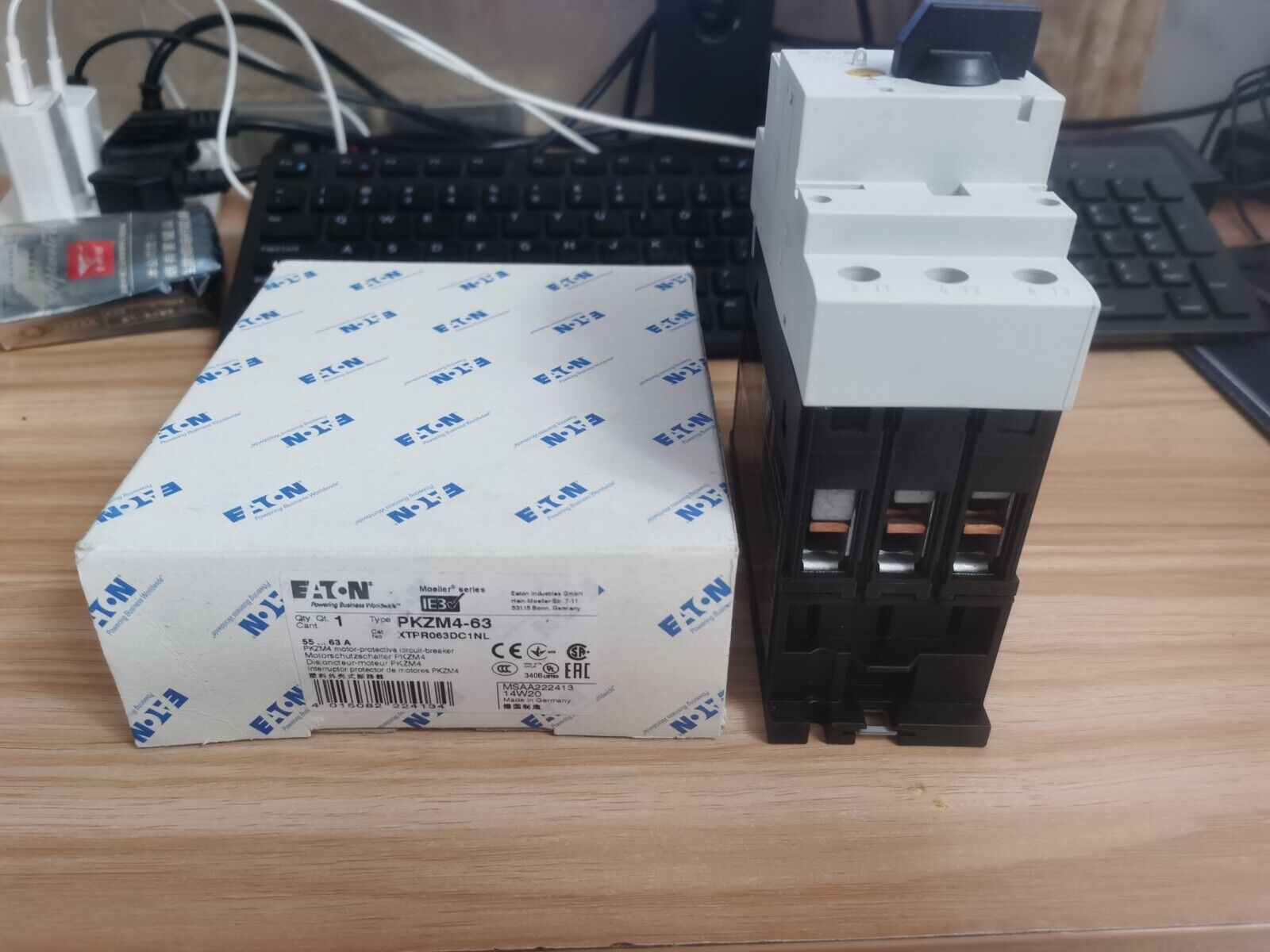 new 1PCS Eaton Moeller PKZM4-63 XTPR063DC1NL Circuit Breaker 55-63A - EATON